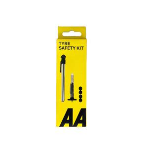 AA Tyre Safety Kit includes Tyre depth gauge Tyre pressure gauge 4 x dust caps