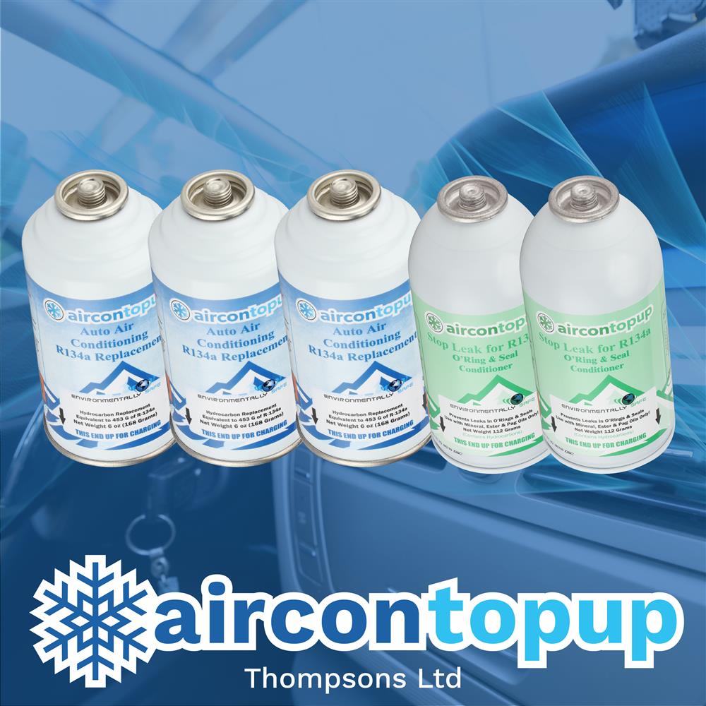 Car Aircon Regas R134a Compatible Refrigerant x3 + Leak Sealer x2