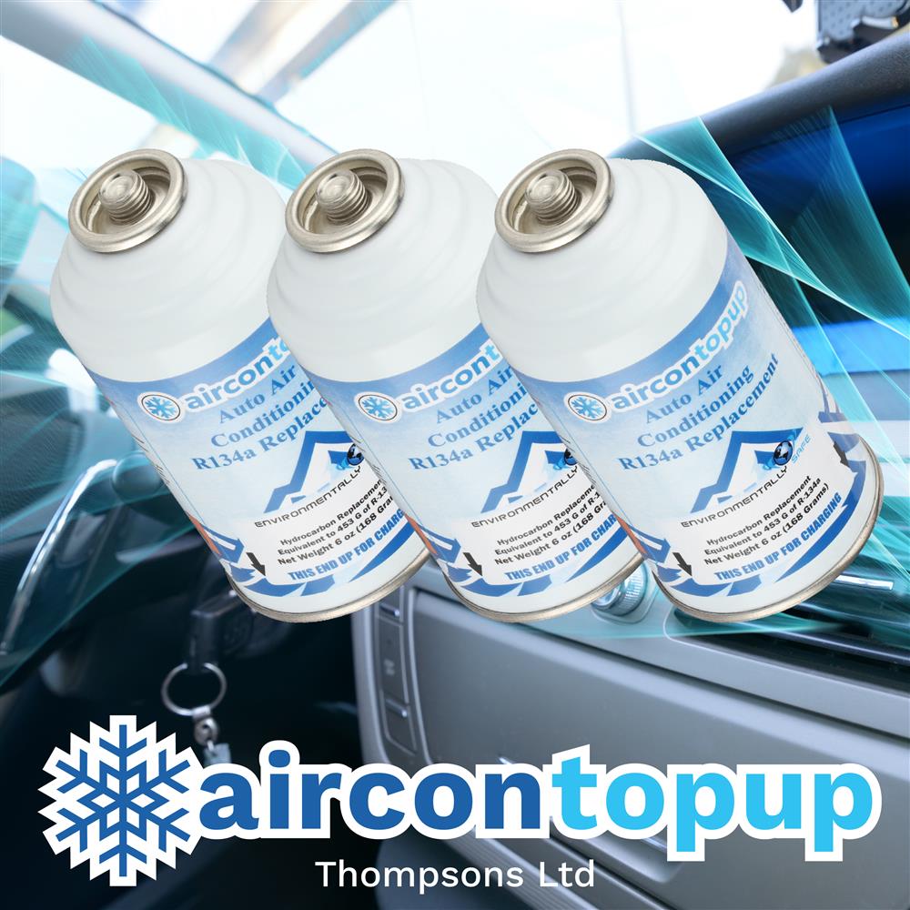 Car Aircon Regas R134a Compatible Refrigerant x3