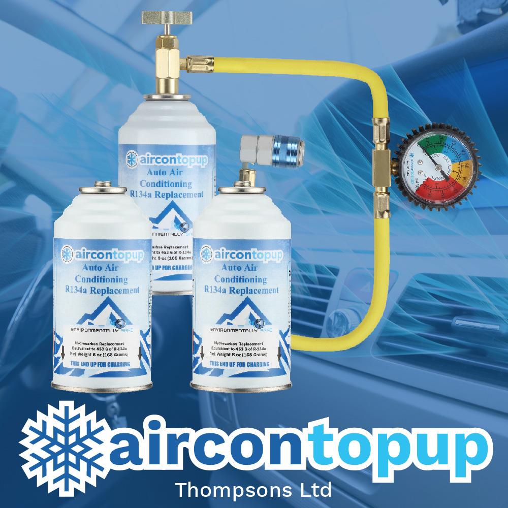 Car Aircon Regas R134a Compatible Refrigerant x3 + Professional Type Hose & Gauge Kit