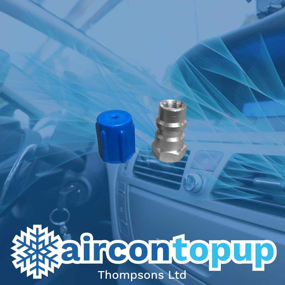 Car Aircon Regas Port Adaptor R12 to R134a Screw On Fitting With Dust Cap
