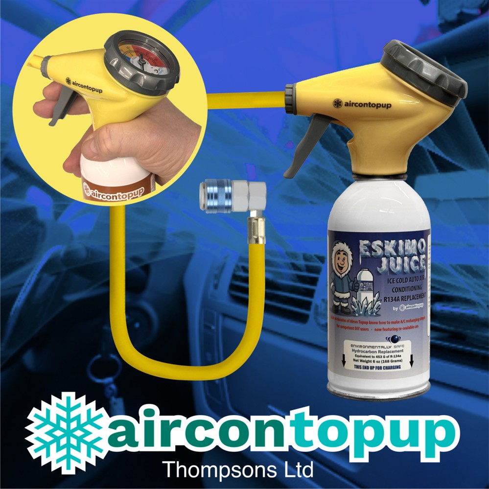 Easy DIY Car Aircon Regas Kit R134a Compatible Refrigerant & Trigger Hose