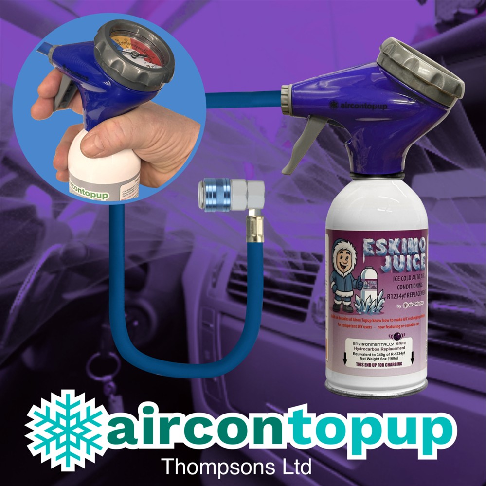 Easy DIY Car Aircon Regas Kit R1234yf Compatible Refrigerant & Trigger Hose