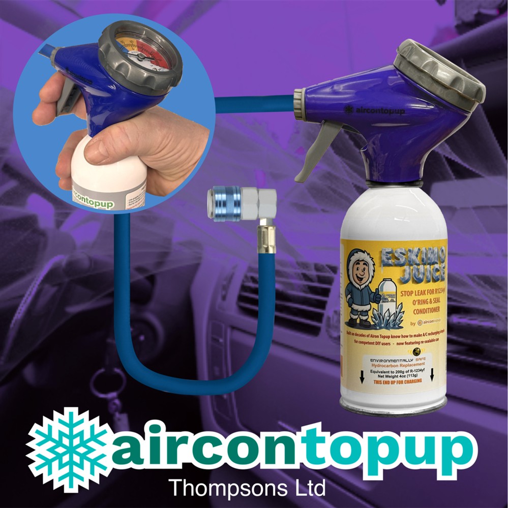 Easy DIY Car Aircon Regas Kit R1234yf Compatible Leak Sealer & Trigger Hose