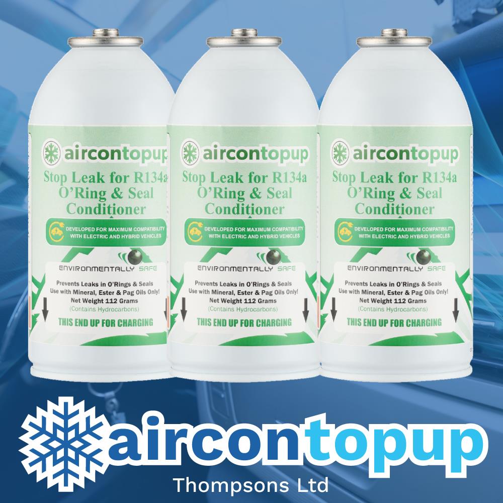 Car Aircon Regas For Hybrid/Electric Vehicles R134a Compatible Leak Sealer x3