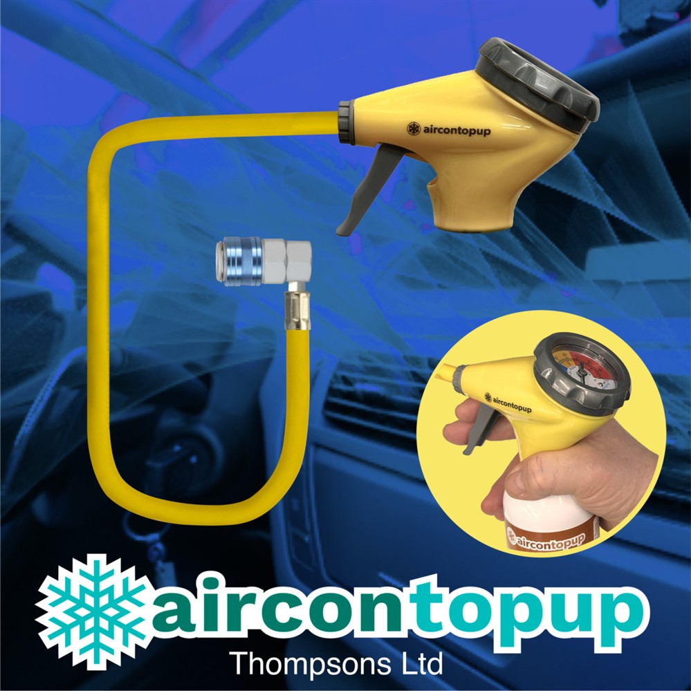Car Aircon Regas R134a Compatible Filling Hose & Gauge Trigger Type