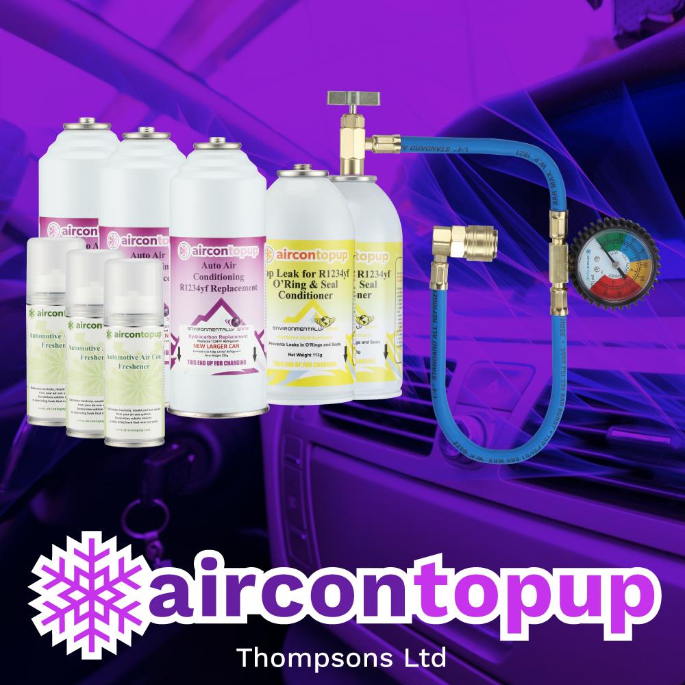 Car Aircon Regas R1234yf Compatible Refrigerant x3 + Leak Sealer x2 + Sanitiser x3 + Professional Type Hose & Gauge Kit