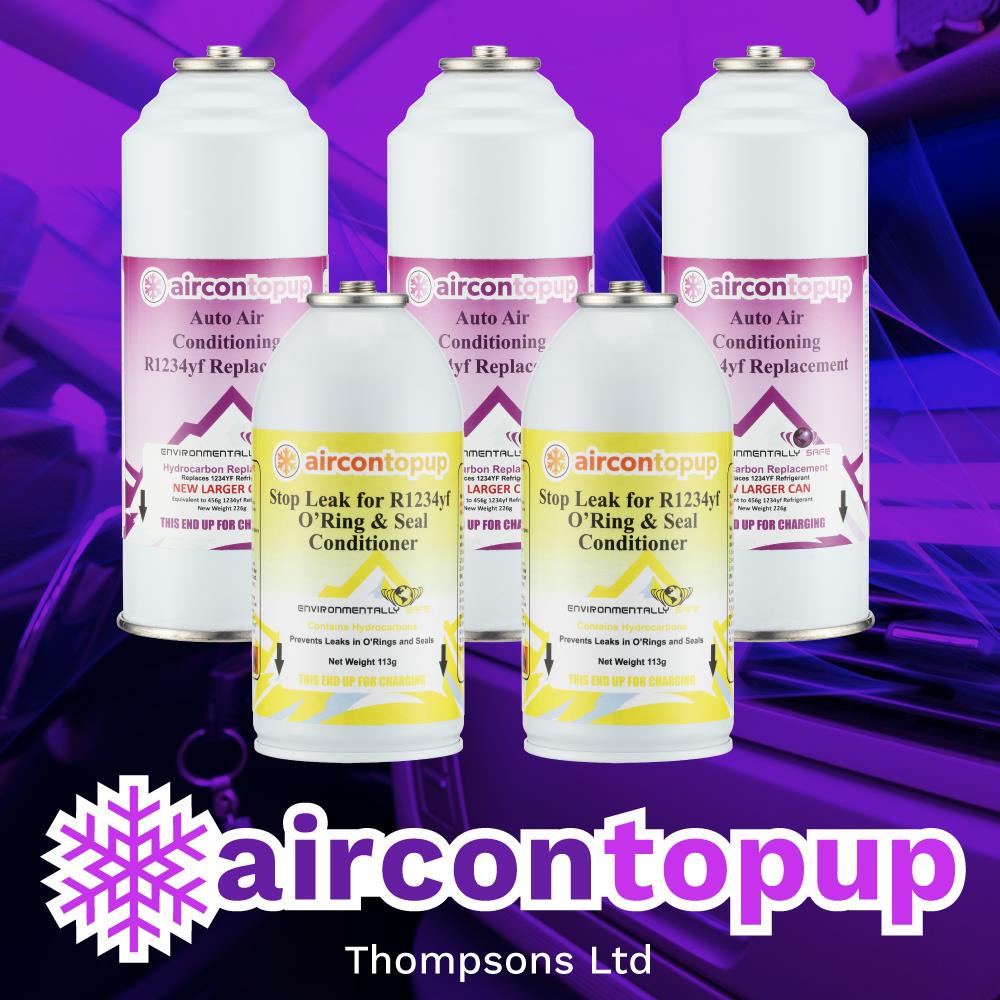 Car Aircon Regas R1234yf Compatible Refrigerant x3 + Leak Sealer x2