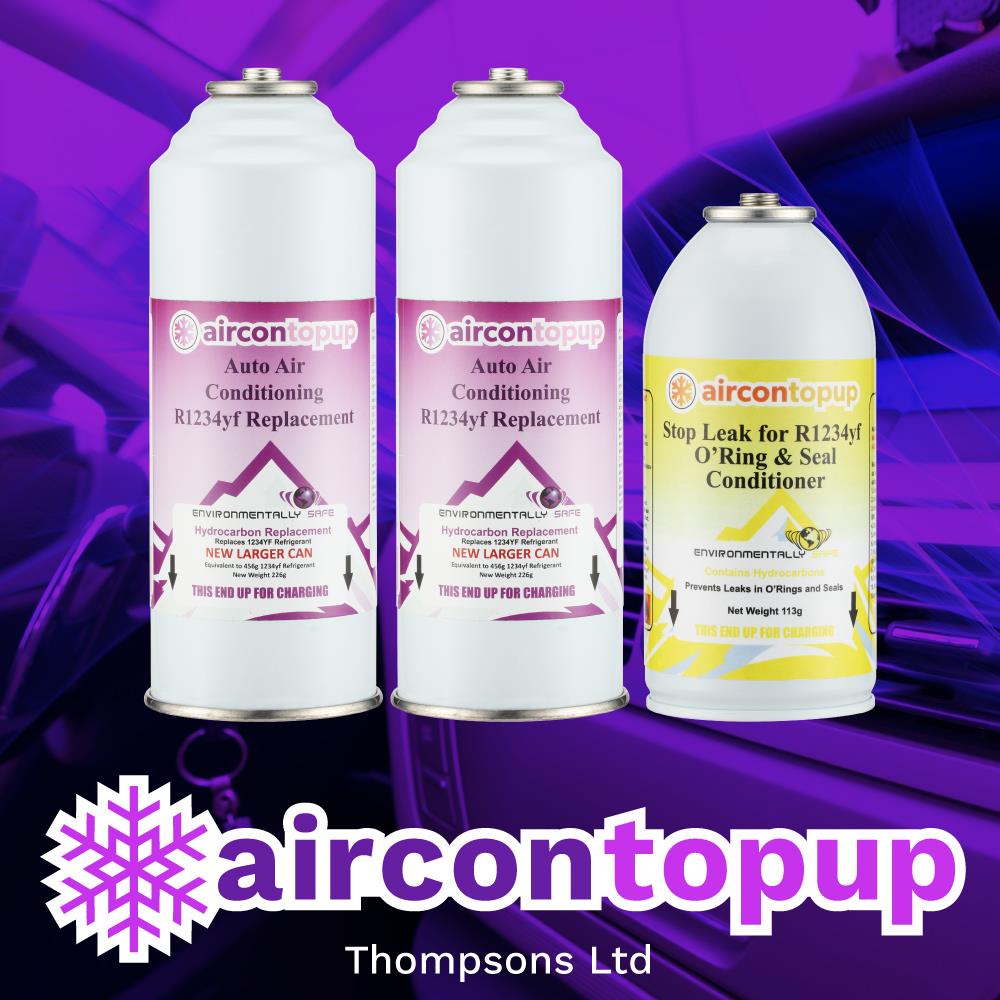 Car Aircon Regas R1234yf Compatible Refrigerant x2 + Leak Sealer