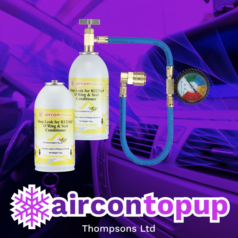 Car Aircon Regas R1234yf Compatible Leak Sealer x2 + Professional Type Hose & Gauge Kit