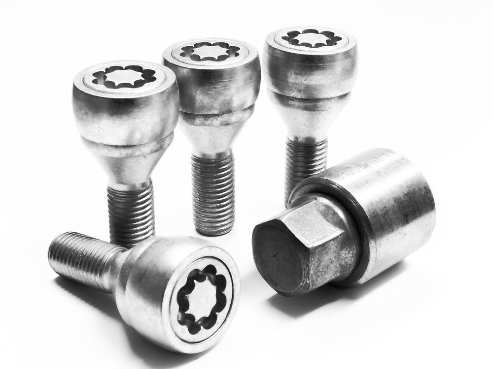 086/5 Silver Wheel Lock Bolts Renault Twingo Mk1 1992>2007