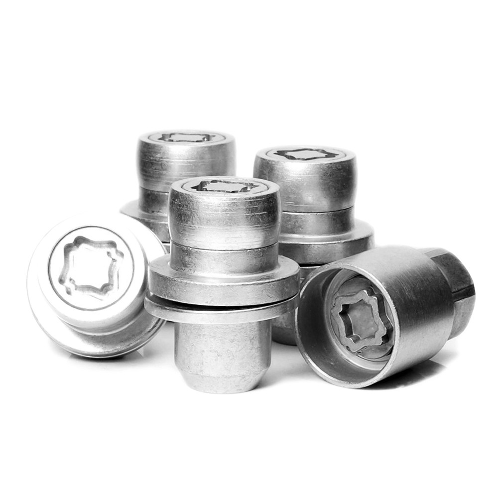 863/5-RR Silver Wheel Lock Nuts Land Rover Discovery 4 2010>2015