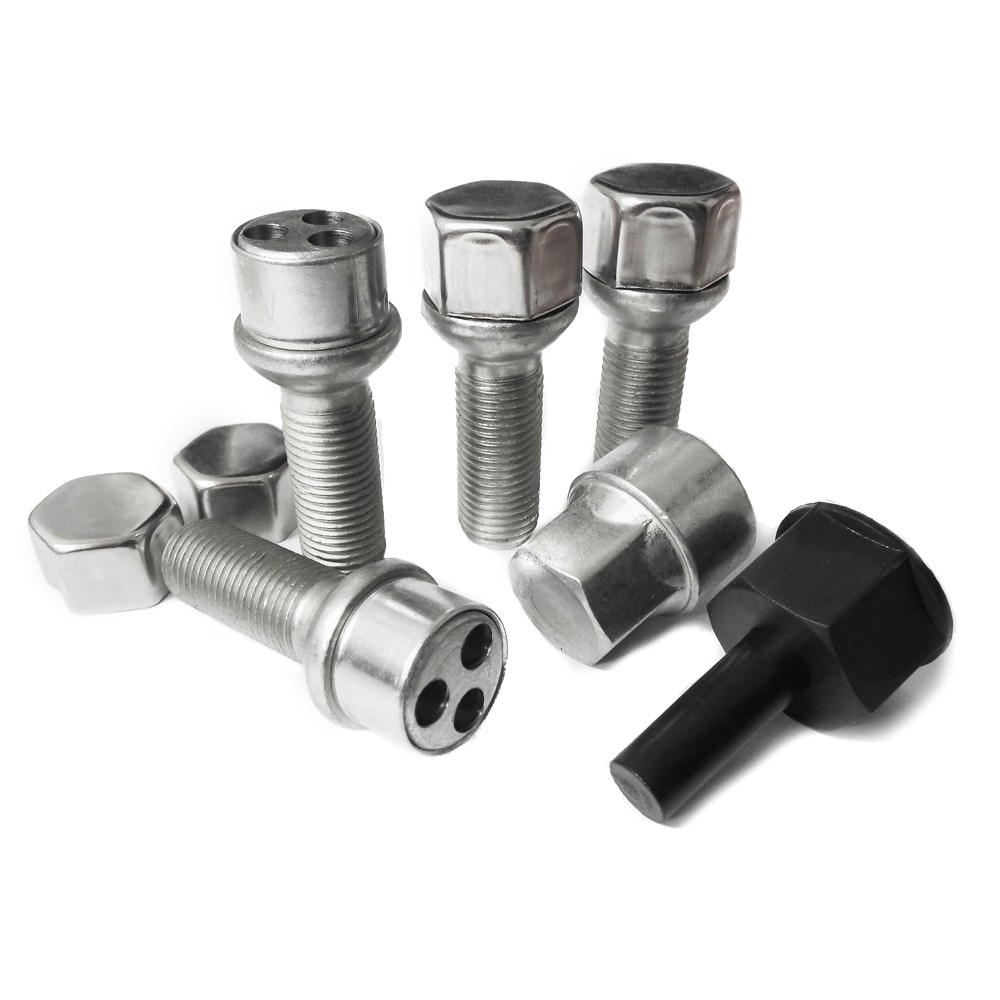 BIA Silver Wheel Lock Bolts VW Sharan Mk1 1995>2009