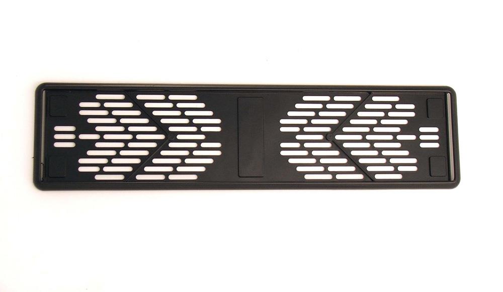 Black ABS Symmetrical Shape Number Plate Surround