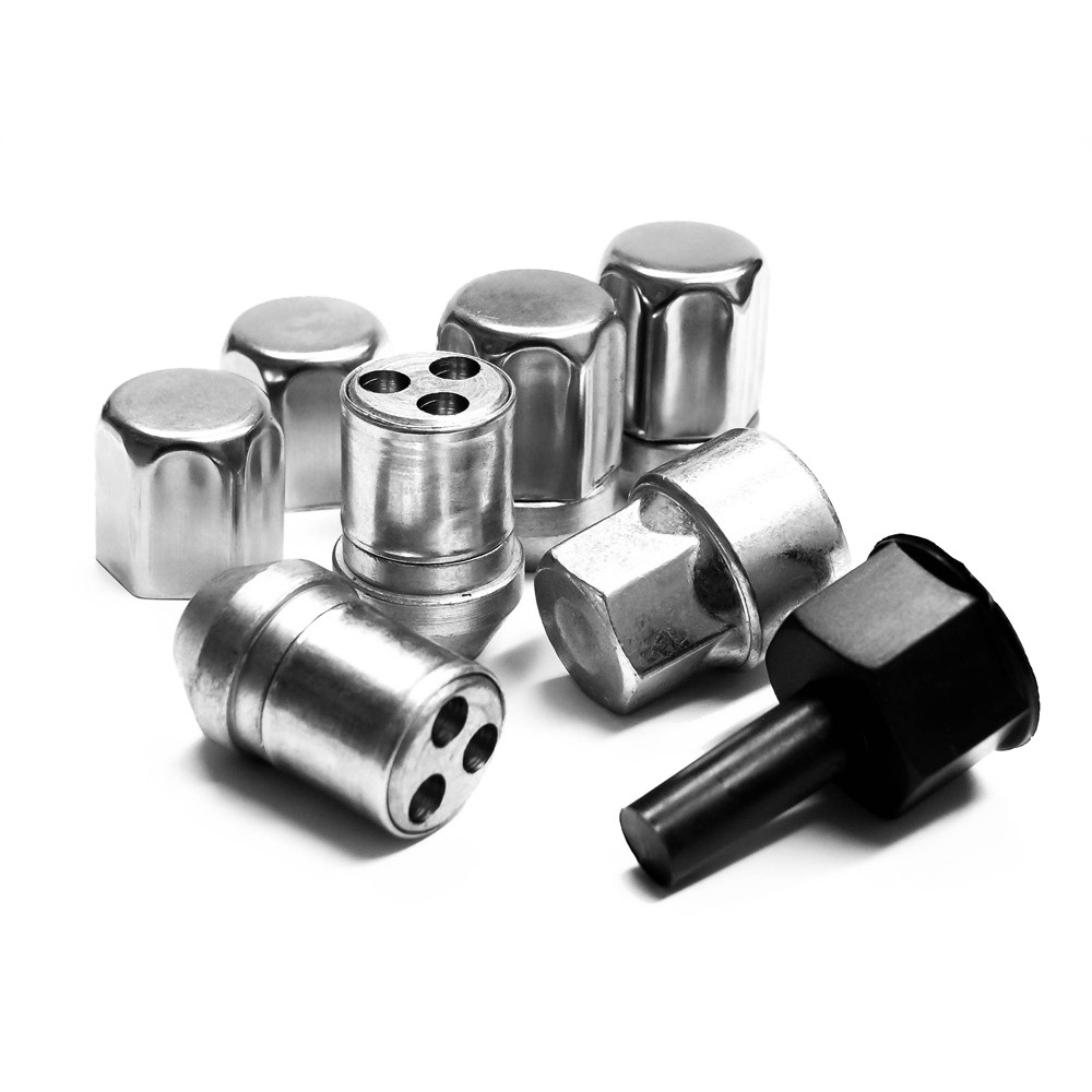OGA Trilock Silver Wheel Lock Nuts Mitsubishi Lancer 1986>