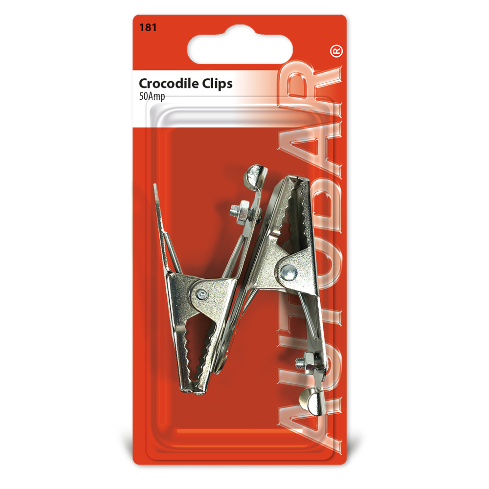 181 Autobar Crocodile Clips 50 Amp