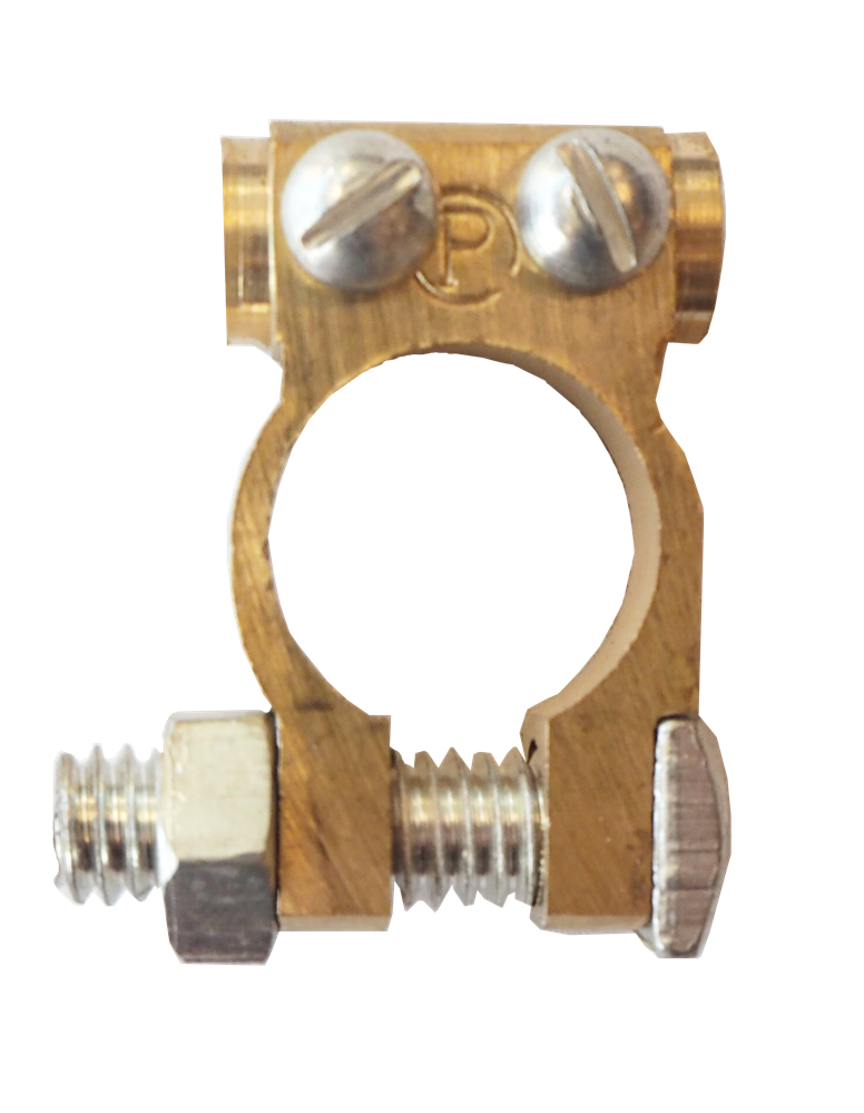 329B Autobar Battery Terminal - Positive (Std Brass M6 25-40mm