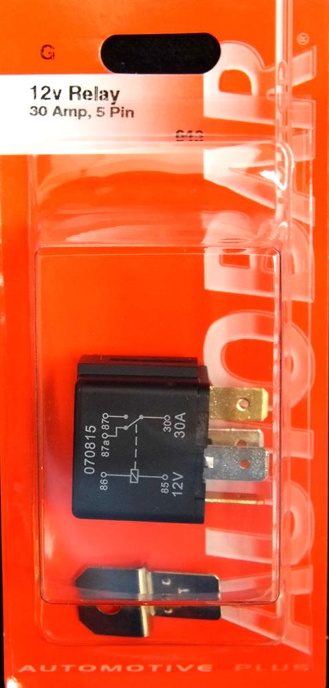 643 Autobar Relay 12V 30A 5Pin (Hrw/Lights)