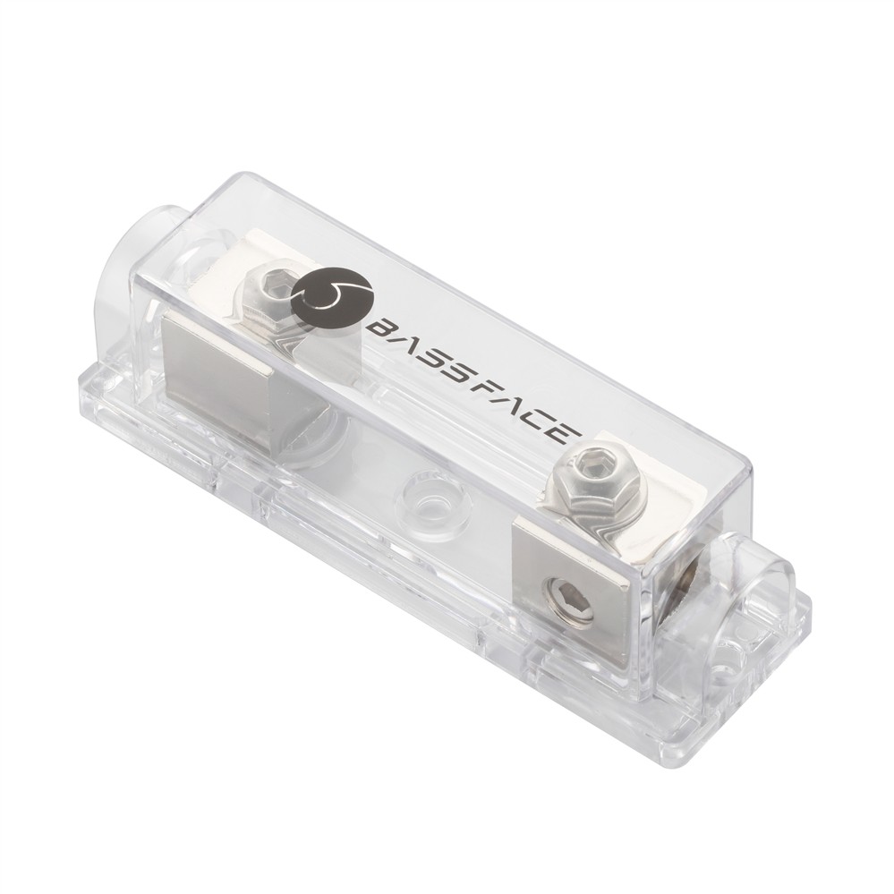Bassface DIS1/1ANL Nickel Plated Distribution Block ANL Fused - 1x0AWG From 1x0AWG