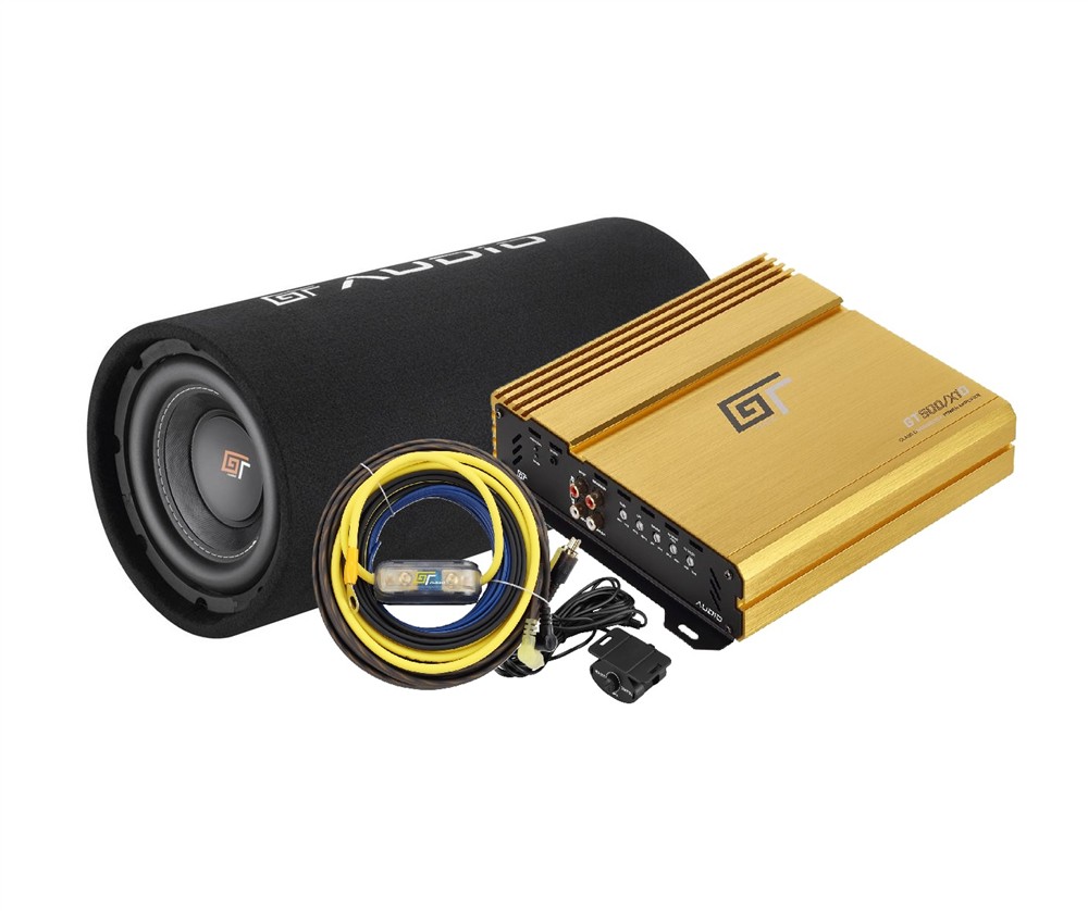 Bassface GT Audio 8'' Basstube Sub/Amp Amplifier Power Kit Package
