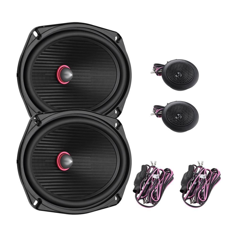 Bassface Indy CX69 6x9'' 16.5x23.5cm 4Ohm Component/Coaxial Midrange & Tweeter System 2x80w RMS Pair