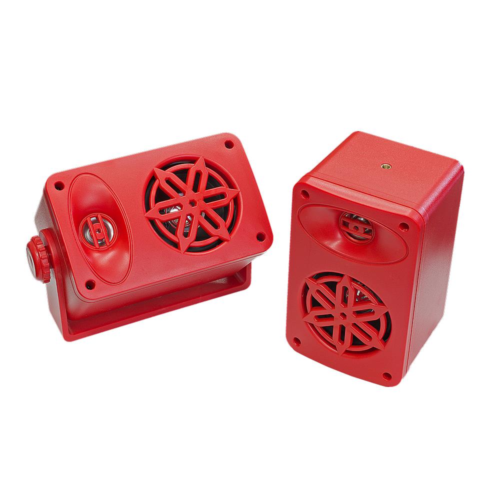 Bassface SPLBOX.4RD 4Ohm 2x50w RMS Waterproof Outdoor Mini Box Speakers (Red) Pair