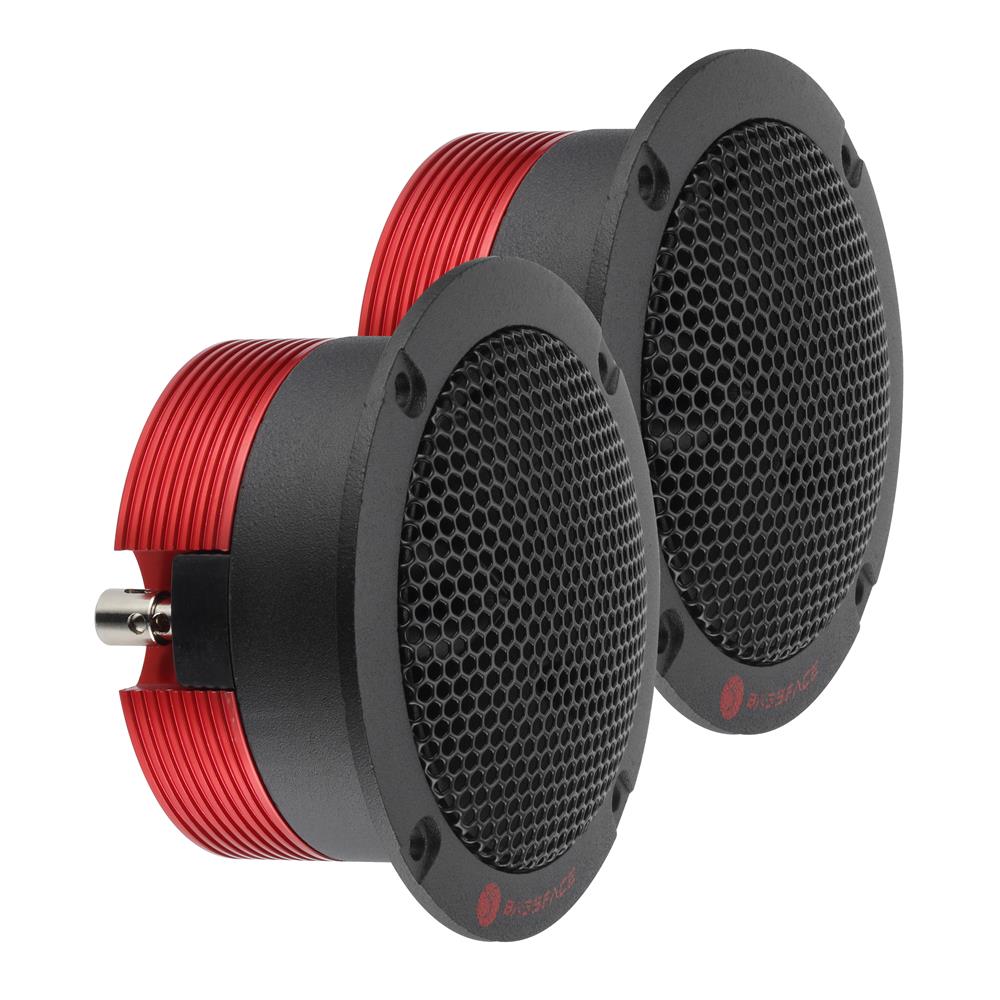 Bassface Team TW/Red 8Ohm 130w RMS High Power Compact Neodymium Compression Type Tweeters (Pair)