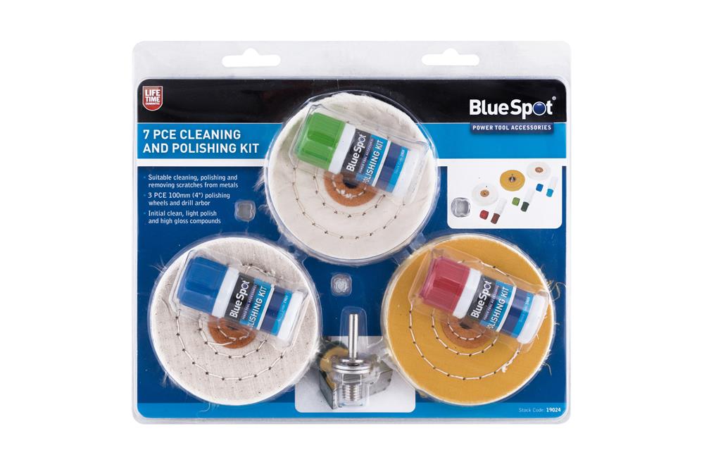 Blue Spot 19024 7 Piece Cleaning and Polishing Kit