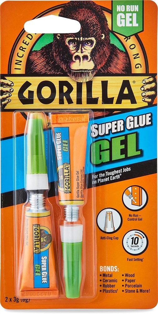 Gorilla 4044601 Superglue Gel 2 x 3