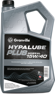 Granville 0180 Hypalube Plus 15W/40 Mineral Engine Oil Trade 5 Litre Pack