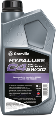 Granville 0814 Hypalube C4 5W/30 Full Synthetic Engine Oil Trade 1 Litre Pack