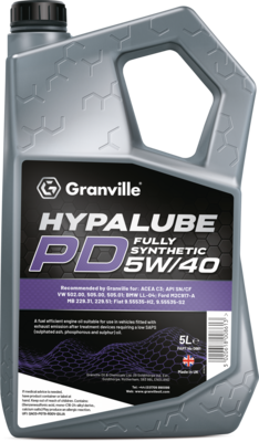Granville 0861 Hypalube PD 5W/40 Full Synthetic Engine Oil Trade 5 Litre Pack