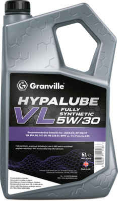 Granville 1128 Hypalube VL 5W/30 Full Synthetic Engine Oil Trade 5 Litre Pack