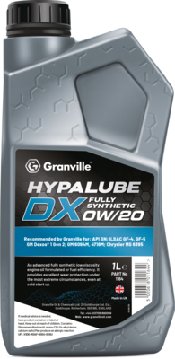 Granville 1164 Hypalube DX 0W/20 Full Synthetic Engine Oil Trade 1 Litre Pack