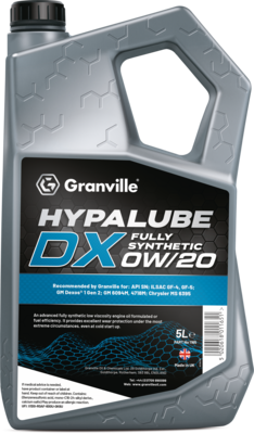 Granville 1165 Hypalube DX 0W/20 Full Synthetic Engine Oil Trade 5 Litre Pack
