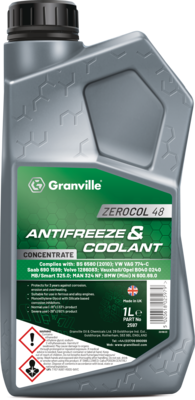 Granville 2597 Zerocol 48 Green Antifreeze 1 Litre Single