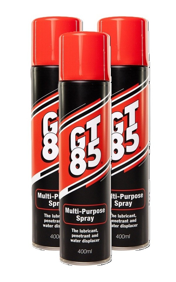 GT85  Aerosol Spray Can Chain Lubricant Water Displace 400ML x 3 Cans