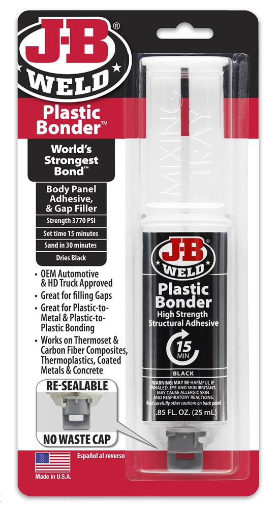 50139UK JB Weld Plastic Bonder - 10 Minute High Strength - Black