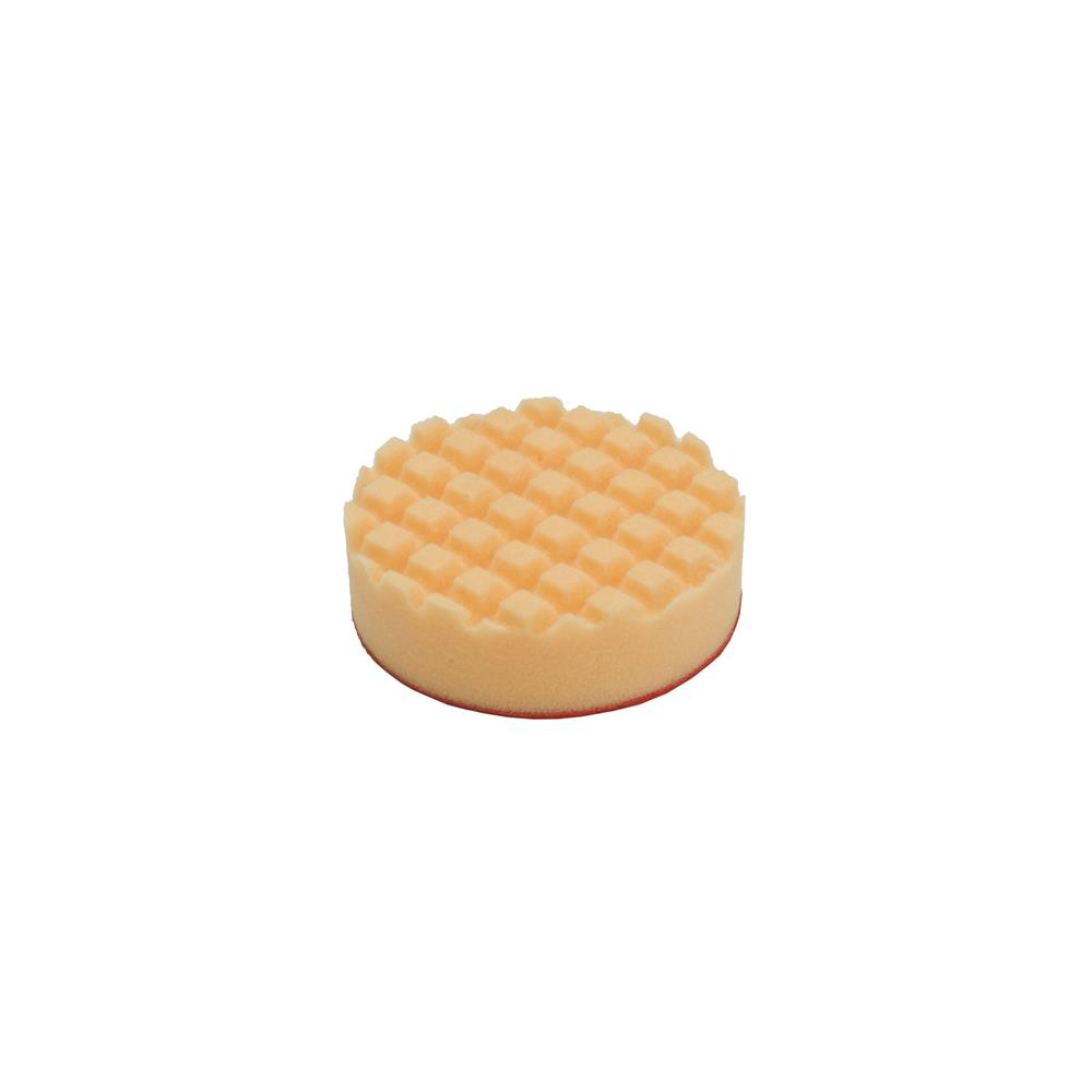 Car Machine Polishing Pad Buffing Bonnet Sponge Orange Waffle 9cm x1