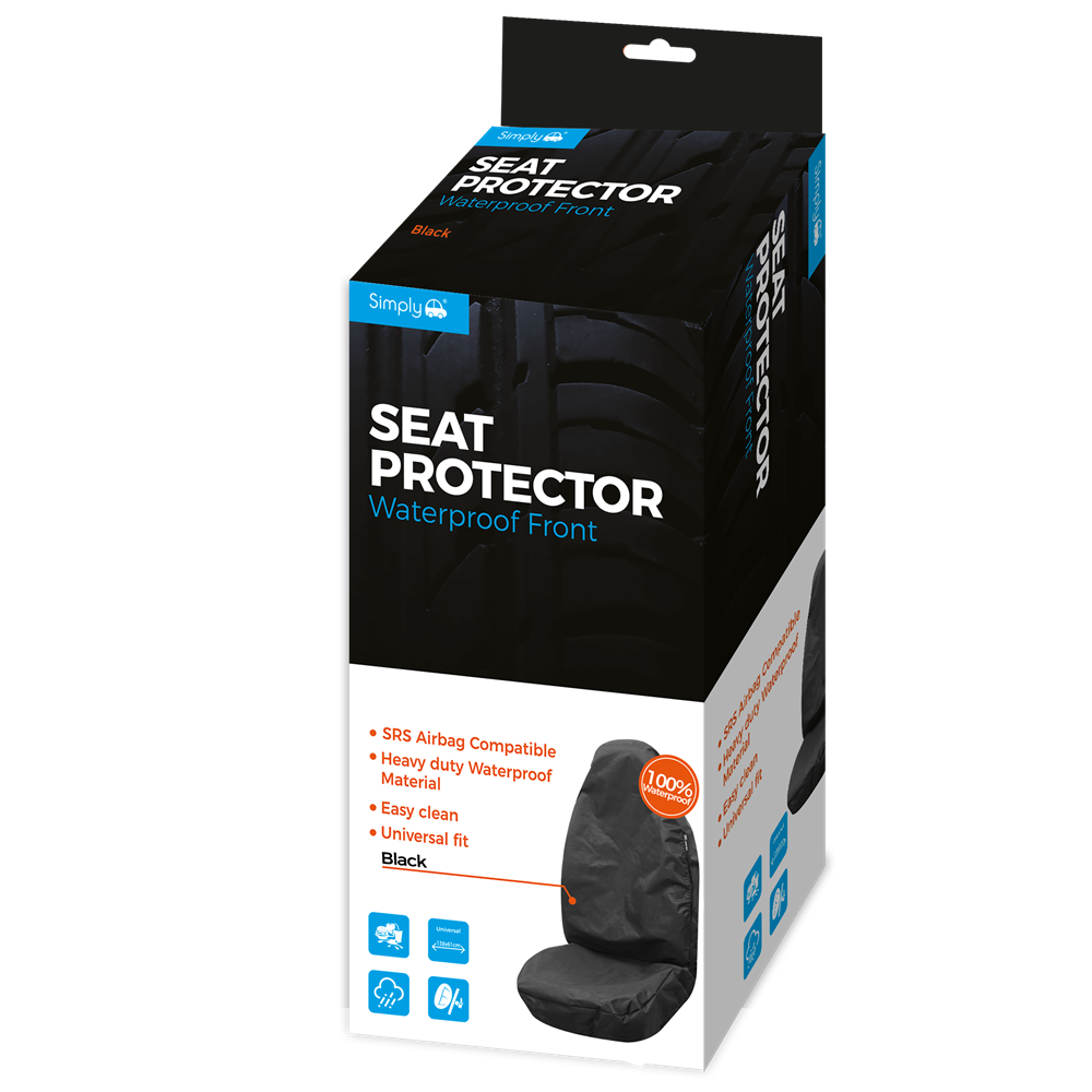 ABSBP01 Simply Auto Black Airbag Hd Waterpoof Seat Protector