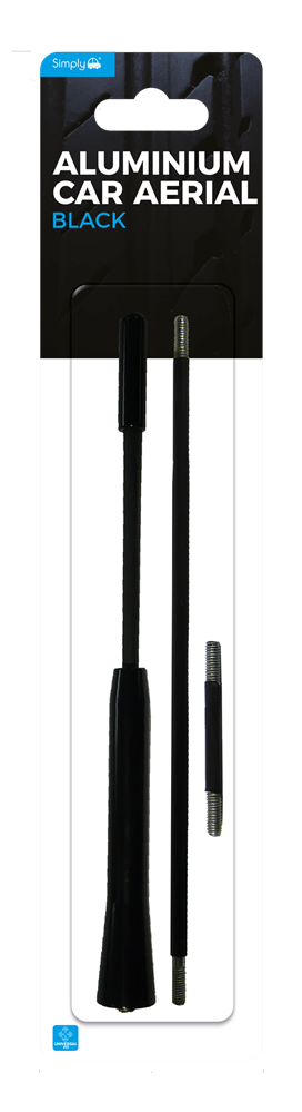 AER01 Simply Auto Black Aerial With 3 Lengths
