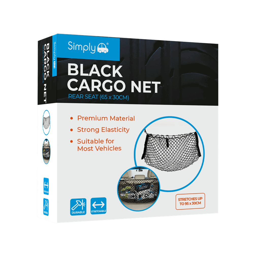NET03 Simply Auto Rear Seat/Boot Cargo Net - Black
