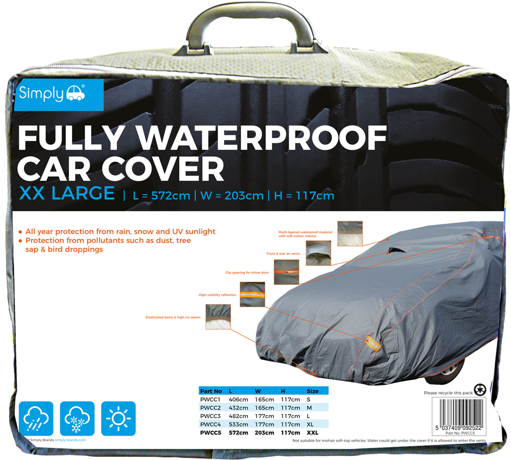 PWCC5 Simply Auto Xxl' Premium Fully Breathable Car Cover