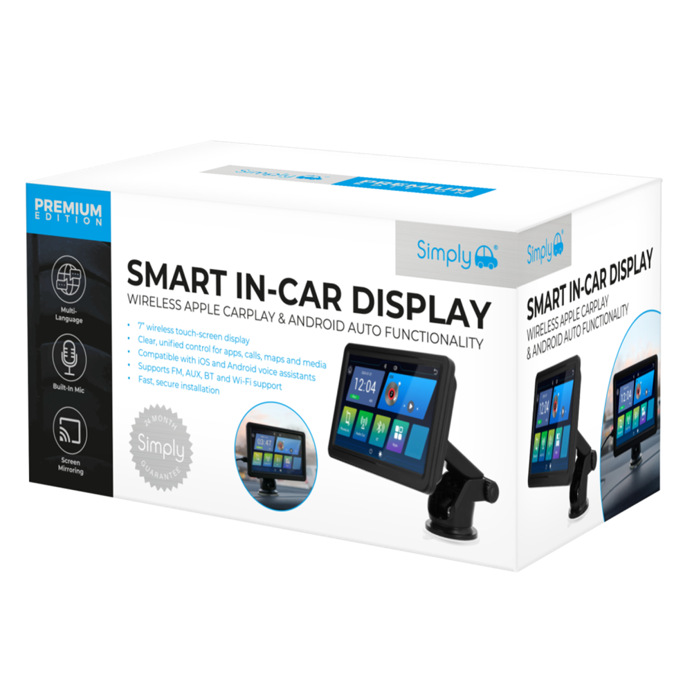 SA32042 Simply Auto Smart In Car Display Wireless Apple Carplay/Android