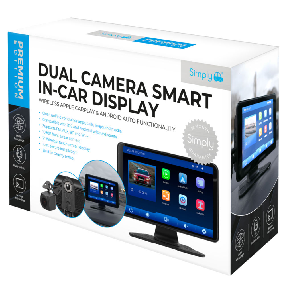 SA32110 Simply Auto Smart Carplay/Android Screen With Front And Rear Camera