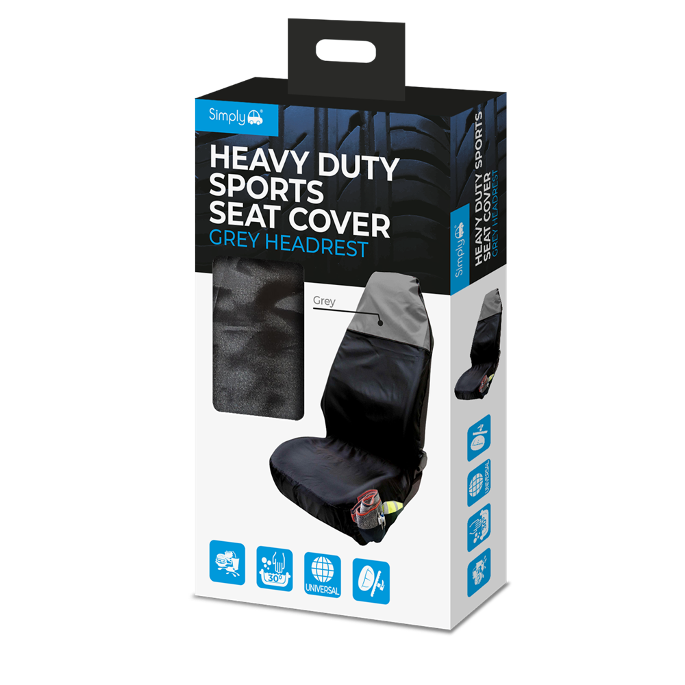 SHDSC04 Simply Auto Hd Sports Seat Cover Grey