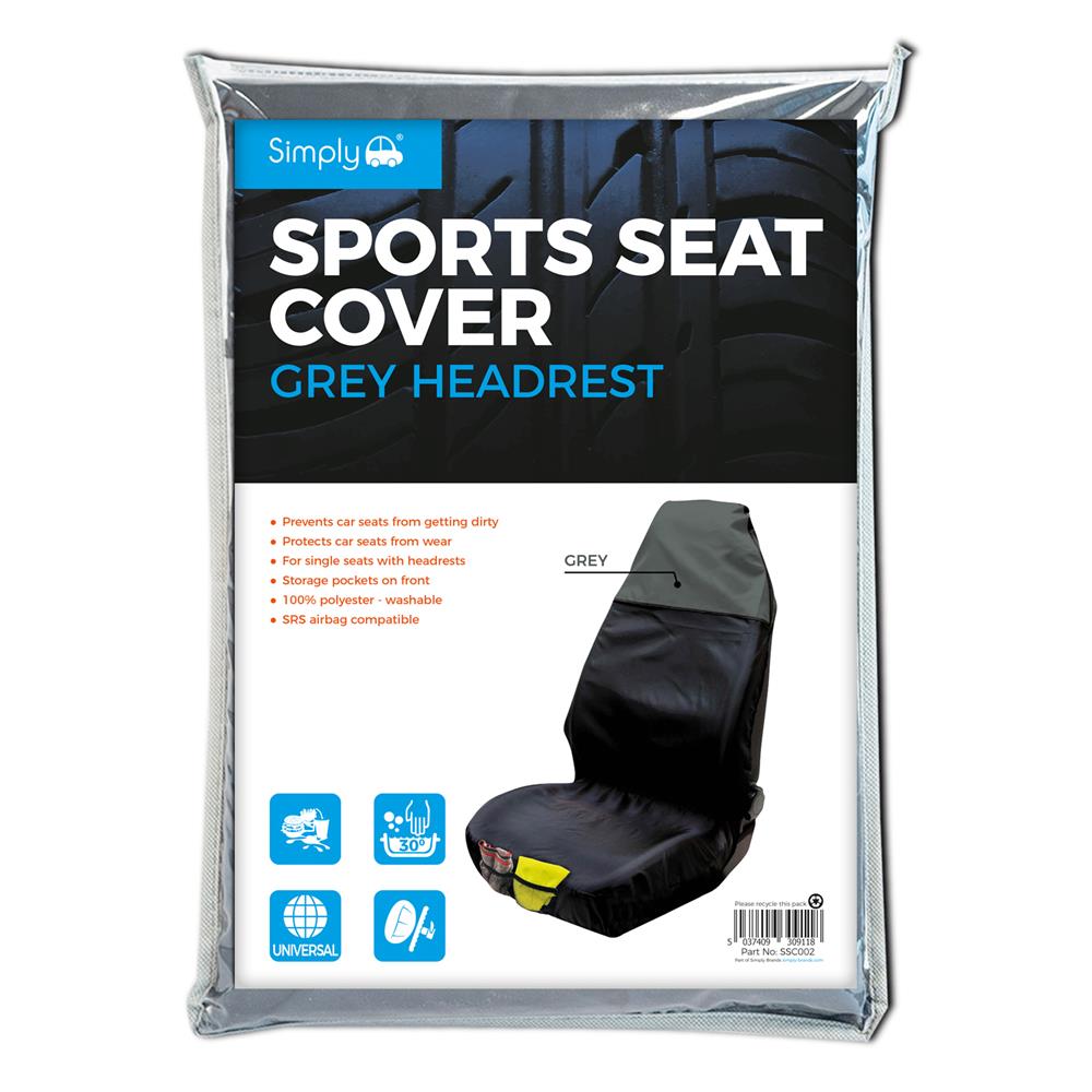 SSC002 Simply Auto Sports Seat Cover Grey