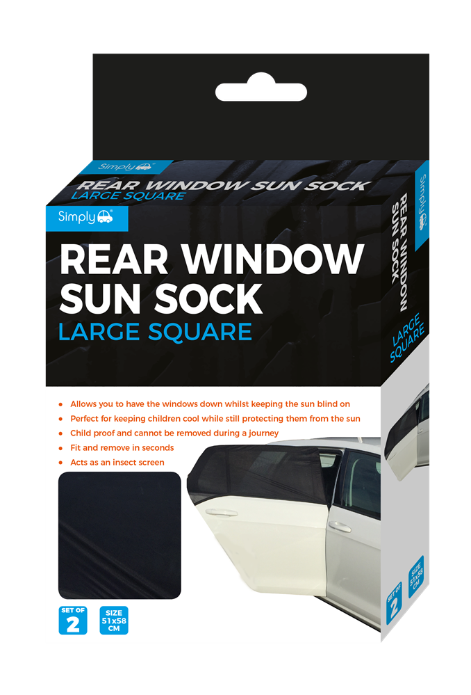 SUN12 Simply Auto PK2 Large Square Sun Sock