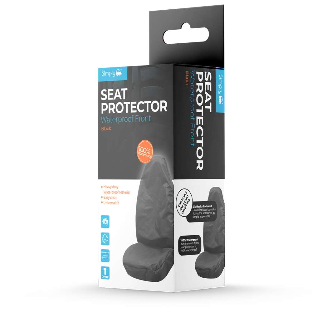 WSBP01 Simply Auto Black Hd Waterpoof Seat Protector