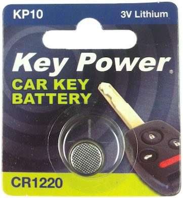 Key Power cr1220 Car Alarm Fob Battery Replacement Long Life Single